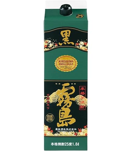 Amazon.co.jp: 【霧島酒造】黒霧島 パック 25度1800ml 12本【2
